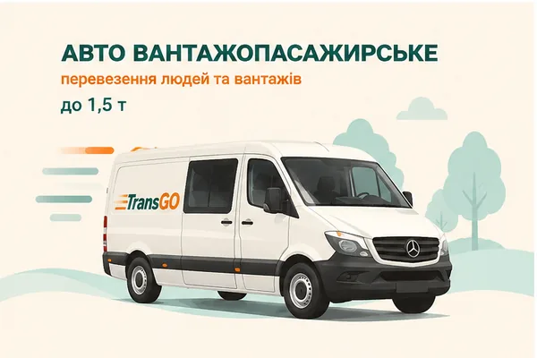 Вантажопасажирське авто TransGO для людей, речей і багажу